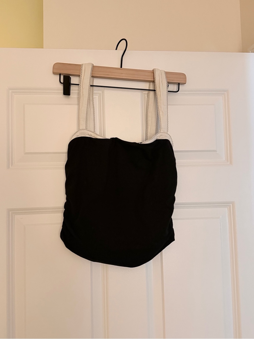 Free People Black Tank with Cream Straps - Picture 2 of 2